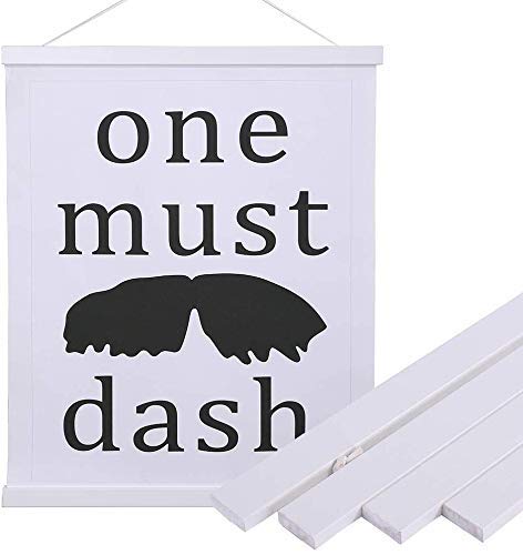 Artmag 2 Pack Magnetic Poster Hanger Frame, 17X22 17X24 17X31 Light Wood Wooden Magnet Canvas Artwork Print Dowel Poster Hangers